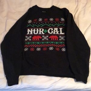 NHS Northern California black Christmas sweater